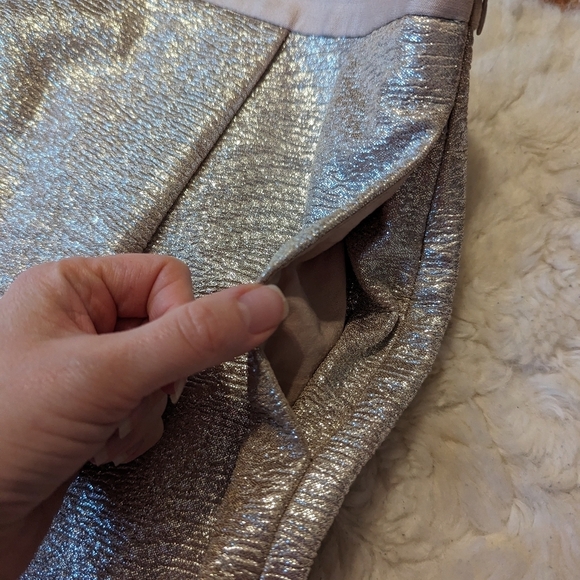 Tory Burch Kathleen mini skirt gold XL nwt - Picture 9 of 11